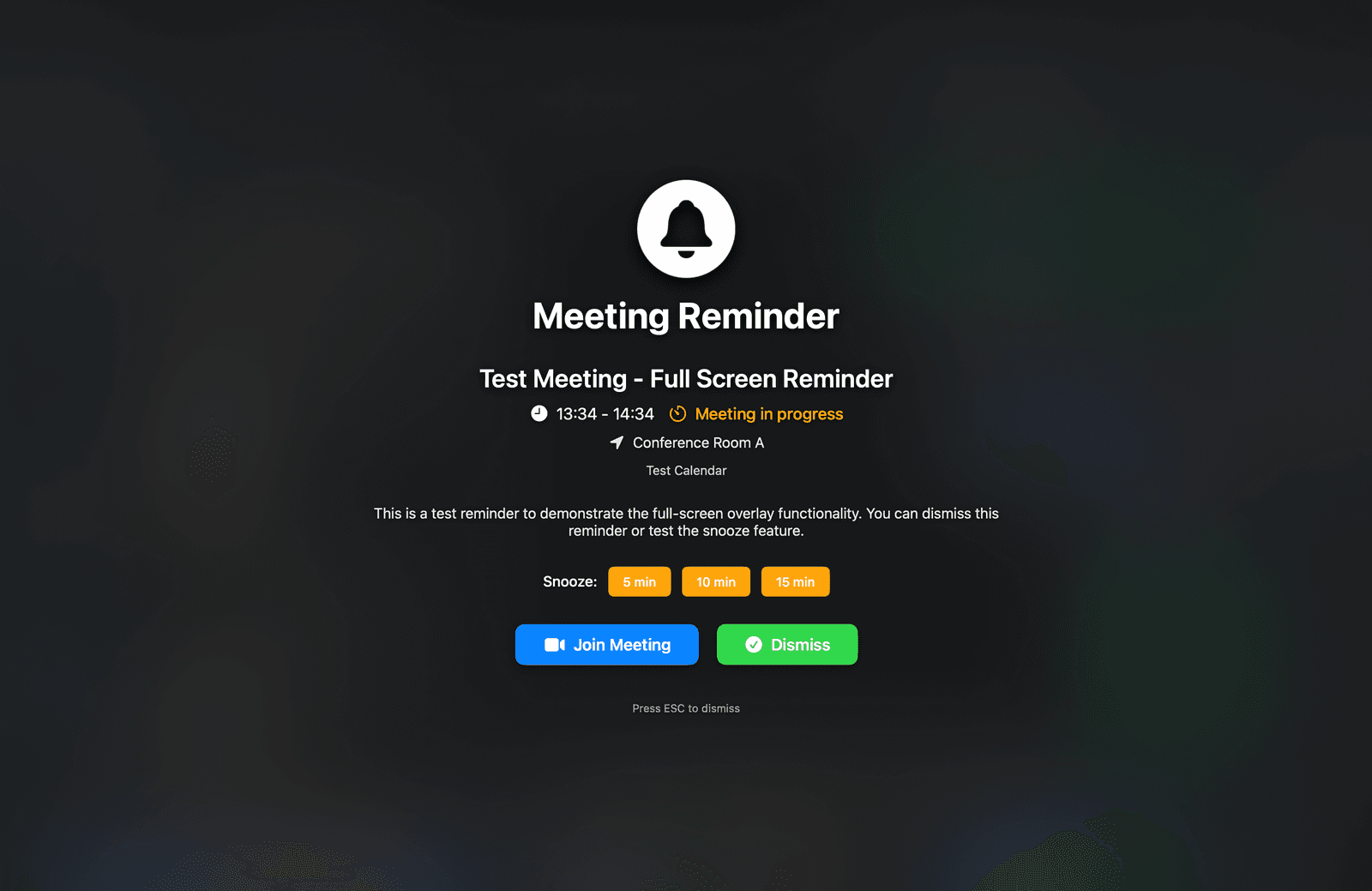 BigReminder full-screen reminder